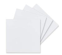 FarbenFroh by GUSTAV NEUSER 50 single cards square 15 x 15 cm in bright white (white) 240 g/m² blank craft cards, postcards, craft cardboard in clay paper quality