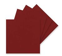 FarbenFroh by GUSTAV NEUSER 50 single cards square 15 x 15 cm in dark red (red) 240 g/m² blank craft cards, postcards, craft cardboard in clay paper quality