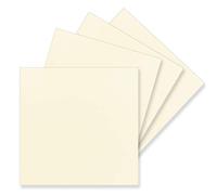 FarbenFroh by GUSTAV NEUSER 50 single cards square 15 x 15 cm in vanilla (cream) 240 g/m² blank craft cards, postcards, craft cardboard in clay paper quality