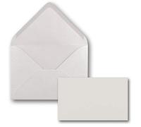 FarbenFroh by GUSTAV NEUSER 50x pieces card with envelope set single cards Din A8 7.1x4.5 cm 240 g/m² natural white with envelopes C8 7.6x5.2 cm wet glue