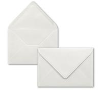 FarbenFroh by GUSTAV NEUSER 50x small envelopes in light grey DIN C7 8.1 x 11.4 cm with pointed flap and wet glue in 80 g/m² small blank mini envelope
