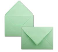 FarbenFroh by GUSTAV NEUSER envelopes in mint green - 25 pieces - DIN C5 envelopes 22.0 x 15.4 cm - wet glue without window - Christmas, greeting cards - FarbenFroh series