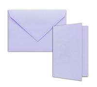FarbenFroh DIN B6 Folding Card Set with Envelopes in Purple, 120 x 170 mm, Ideal for Invitation Cards, Wedding, Christening, Communion, Confirmation, Pack of 10