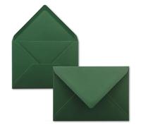 FarbenFroh Series Envelopes in Moss Green, Pack of 100, DIN C5 Envelopes, 22.0 x 15.4 cm, Wet Adhesive without Window, Christmas, Greeting Cards