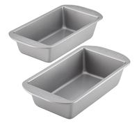 Farberware 46405 Nonstick Bakeware 2 Piece Loaf Pan Set, Gray, 2-Pack