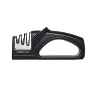 Farberware 5277229 Edgekeeper 3 Stage Tabletop Kitchen Knife Sharpener, Plastic Stainless Steel, Black