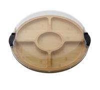 Farberware Build-A-Board Bamboo Lazy Susan, Round Snack Board With 5 Dividers, 35.5Cm