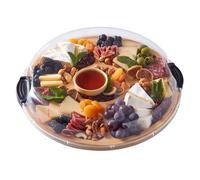 Farberware Build-a-Board Bamboo Serving Board with Clear Lid, 35.5cm