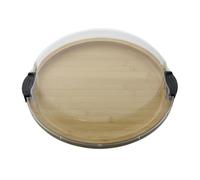 Multi-Purpose Round Snack Board & BPA-Free Lid, 35.5cm Farberware Brown One Size