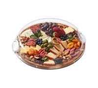 FARBERWARE Build-a-Board Cutting Board with Single Compartment and Clear Locking Lid for Charcuterie, Snacks, and More, Acacia