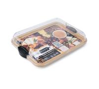Farberware Build-a-Board Rectangular Bamboo Multi-Purpose Snack Box & Chopping Board Lid, 28 x 35.5cm, Christmas & Party Serveware Farberware Brown 28 x 35.5 cm