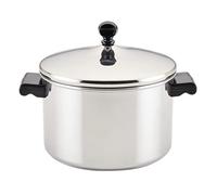 Farberware Classic Series 4 Litre Stainless Steel Sauce Pan with Lid | Even heating cooking pots with lids dishwasher safe 4 qt saucepan with lid oven safe to 350 F kitchen pot