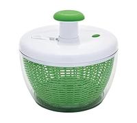 Farberware Easy to use pro Pump Spinner with Bowl, Colander and Built in draining System for Fresh, Crisp, Clean Salad and Produce, 6.6 Quart, Green