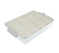 Farberware Faberware Large SnackleBox, 11 Snack Dividers, Patterned Board Lid, 30 x 40.5cm - White - Plastic - Serving Board
