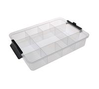 Farberware Large Build-A-Board Snacklebox Serving Tray with Locking Plastic Cutting Board Lid, Portable Storage Container with 11 Compartments for Charcuterie, and More, White