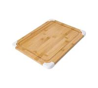 Farberware Nonslip Bamboo Cutting Board with Juice Groove, 11x14 Inch, White