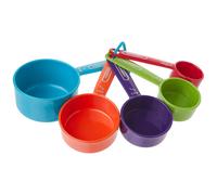 Farberware Professional Plastic Measuring Cups with Coffee Spoon, Set of 5, Colors may vary