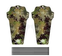 Farbetter 2 Pcs Mountain Bike Fender, MTB Mudguard, Front and Rear Bicycle Fender, Extended Version Fits 26", 27.5", 29", Plus Size and Fat Bike Wheel Sizes (Camouflage)