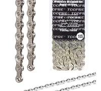 Farbetter Z10 10-Speed Bike Chain 1/2 x 11/128 Inch 116 Links, Electroplating Silver, Rust Prevention, with Magic Buckle