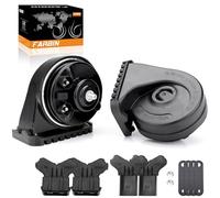 FARBIN Car Horn Compatible with Audi/Porsche/VW Volkswagen, 12V Waterproof Car Horn Loud High/Low Tone Electric Snail Horn with Protective Grill