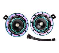 FARBIN Horn for Car Loud Car Horns High Tone/Low Tone Car Horns Kit Train Horn for Truck Car Motorcycle (colour)