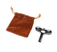 FarBoat 1/4 Square Drive Metal Drum Key Wing Grip Jazz Drum Adjustment Tool Drum Accessory (Metallic Black)