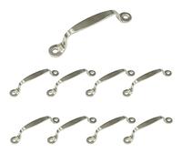 FarBoat 10Pcs Cabinet Pulls Handles Stainless Steel for Drawer Closet Cupboard Kitchen with Mounting Screws(Round End, Hole Centre 80mm/3.15inch)