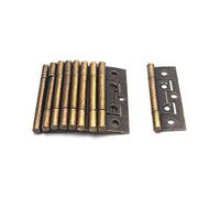 FarBoat 10Pcs Non-Mortise Flush Hinges 1"x2.7" Interior Hinges Vintage Antique for Furniture Cabinet Dresser Drawer Cupboard with Screws (Bronze, 25x69mm/1x2.7inch)