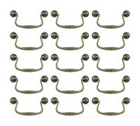 FarBoat 15 Pcs Bail Pulls Antique Handle for Drawer 3" Hole Decorative Knobs Zinc Alloy Handles Hardware for Dresser Wardrobe Cabinet Drawer Closet (Hole Center 3.1 inch, Bronze)