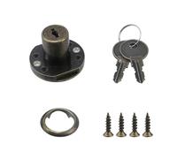 FarBoat 1Pack Cabinet Locks with Keys 7/8" Cylinder and Chrome Finish RV Locks for Chassis Cabinets Medical Boxes Gaming Machine Locks and Tool Box Lock(Round-Black)