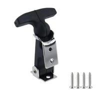 FarBoat 2.3-Inch Elastic Stainless Steel Rubber Hood Catch, Flexible T-Handle Hasp for Tool Cabinet, Engine Hood Machanical Devices Equipements, 1 Pcs