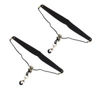 FarBoat 2 Pcs Saxophone Neck Strap, Leather Strap Padded for Alto and Tenor Saxophone, Premium Neck Padded Sax Straps, Sax Neck Straps with Adjustable Length and Metal Adjuster, Black