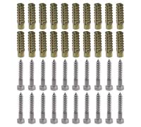 FarBoat 20 Pcs M8 Tree Shaped Steel Hollow Wall Anchor with Screws Carbon Steel Heavy Duty Hollow Wall Anchors Metal Expansion Bolt for Concrete Walls Drywall, 1.49"/38mm