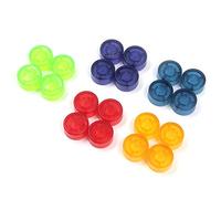 FarBoat 20Pcs Guitar Effect Footswitch Topper, Foot Nail Cap Pedal Topper, Protection Cap for Guitar Pedal Effect 5 Colors