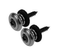 FarBoat 2Pcs Guitar Strap Lock Mushrooms Head Buttons Locking Pegs Wool Felt for Acoustic Electric Classical Bass Guitars, Ukulele, Banjo (Gun Black)