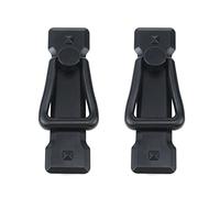 FarBoat 2pcs Simple Style Modern Ring Pulls Cabinet Door Knobs Drop Ring Pull Zinc Alloy Drawer Pulls Black 3.7-Inch