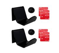 FarBoat 2Pcs Universal Controller Stand Wall Holder Game/Headset/Headphone Display Organize Adhesive Video Game Accessories Compatible with Xbox One PS4 Pro with Cable Clip Organizers (Black)
