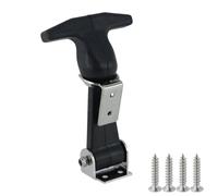 FarBoat 4.9-Inch Elastic Stainless Steel Rubber Hood Catch, Flexible T-Handle Hasp for Tool Cabinet, Engine Hood Machanical Devices Equipements, 1 Pcs