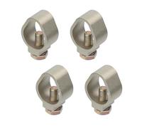 FarBoat 4 Pcs Direct Burial Ground Rod Clamp Copper Grounding Rods Clamps for 1/2 Inch, A Type Brass Wire Clip for Electrical Grounding System Connections, 1/2 Inch