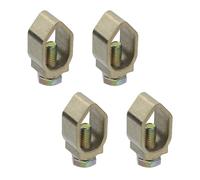 FarBoat 4 Pcs Direct Burial Ground Rod Clamp Copper Grounding Rods Clamps for 3/4 Inch, A Type Brass Wire Clip for Electrical Grounding System Connections, 3/4 Inch