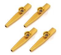 FarBoat 4Pcs Kazoo Gold Aluminum Alloy Ultralight Musical Instruments
