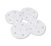 FarBoat 4Pcs Plastic Turntable Acrylic Turntable Bearings Hardware for Kitchen Spice Rack Table Cake 100mm/4inch