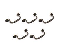 FarBoat 5Pcs Bail Pulls Antique Decorative Knobs Zinc Alloy Handles Hardware for Dresser Wardrobe Cabinet Drawer Closet (Hole Center 3.1inch, Bronze)