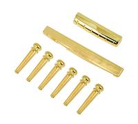 FarBoat 6-String Guitar Saddle Kits Brass Guitar Pins Accessories Acoustic Guitar Replacement Parts