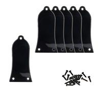FarBoat 6Pcs Truss Rod Cover 2-Ply Blank Bell Shape PVC for Electric Gutiar with Screws