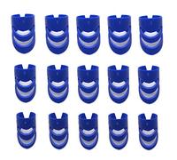 FarBoat Instrument Accessories L&M&S -Size Plastic Finger Picks Finger Thumb Protectors for Guitar Bass Ukulele(Blue), Pack of 15