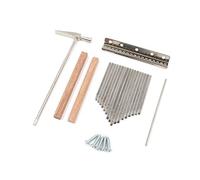 FarBoat Instrument Kalimba 17 Note Keys Manganese Steel with Sapele Mahogany Wood Bridges, Tuning Hammer, Screws, Saddle, Replacement Kit DIY Accessories for Thumb Piano Kalimba