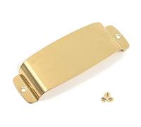 FarBoat Pickup Cover Replacement Part with Screws for Jazz Bass Guitar(Gold)
