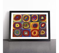 Farbstudie By Wassily Kandinsky Framed Wall Art Print A2 Black | Ready to Hang, Satin Fine Art Paper, Fade-Resistant Inks, Acrylic Glazing, Securely Packaged, Made in the UK