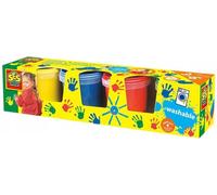 SES Creative Washable Fingerpaints (00305) - 4 Colours, Mixed